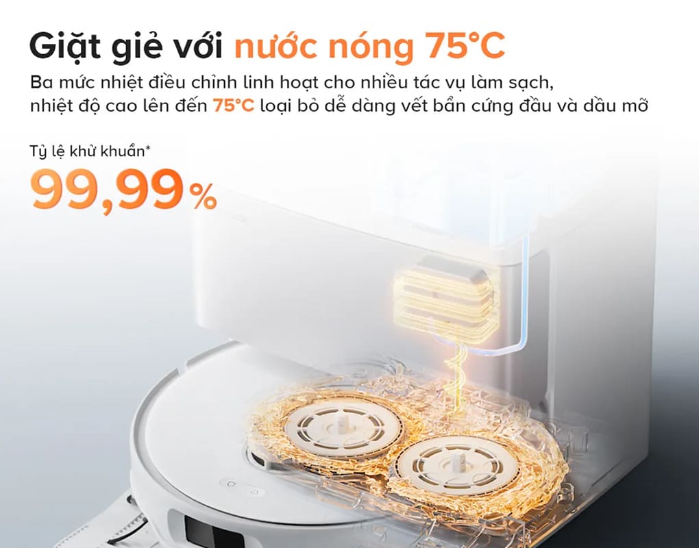 Robot hút bụi lau nhà Roborock Qrevo Edge 5V1 - Đen/Trắng